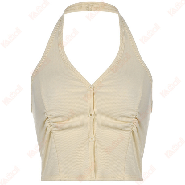fitted tank tops hanging neck type